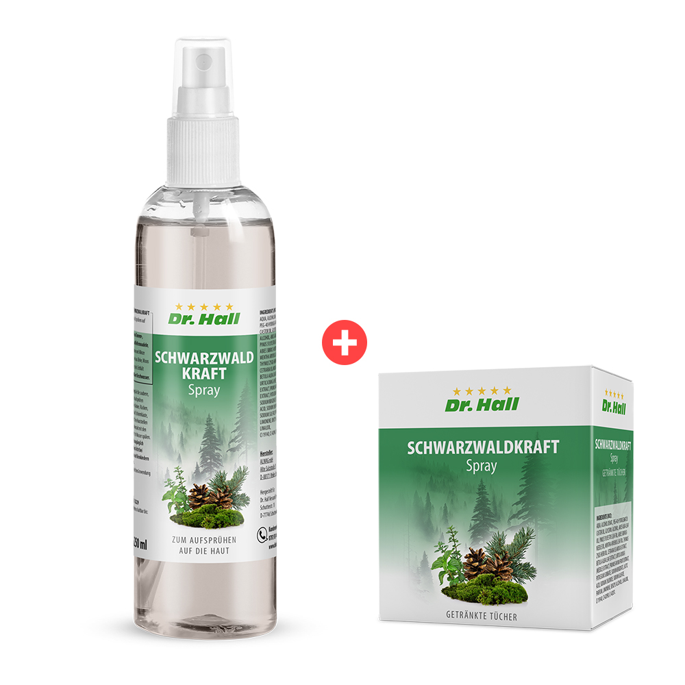 Schwarzwaldkraft, 1 Spray + 10 Tücher