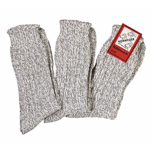 Drei Norweger-Socken mit Schafwolle