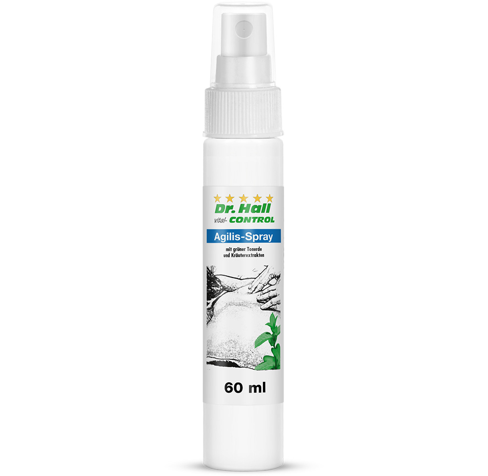 Spray mit Agilis mit grüner Tonerde und Kräuterextrakten